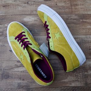 converse one star ox yellow suede